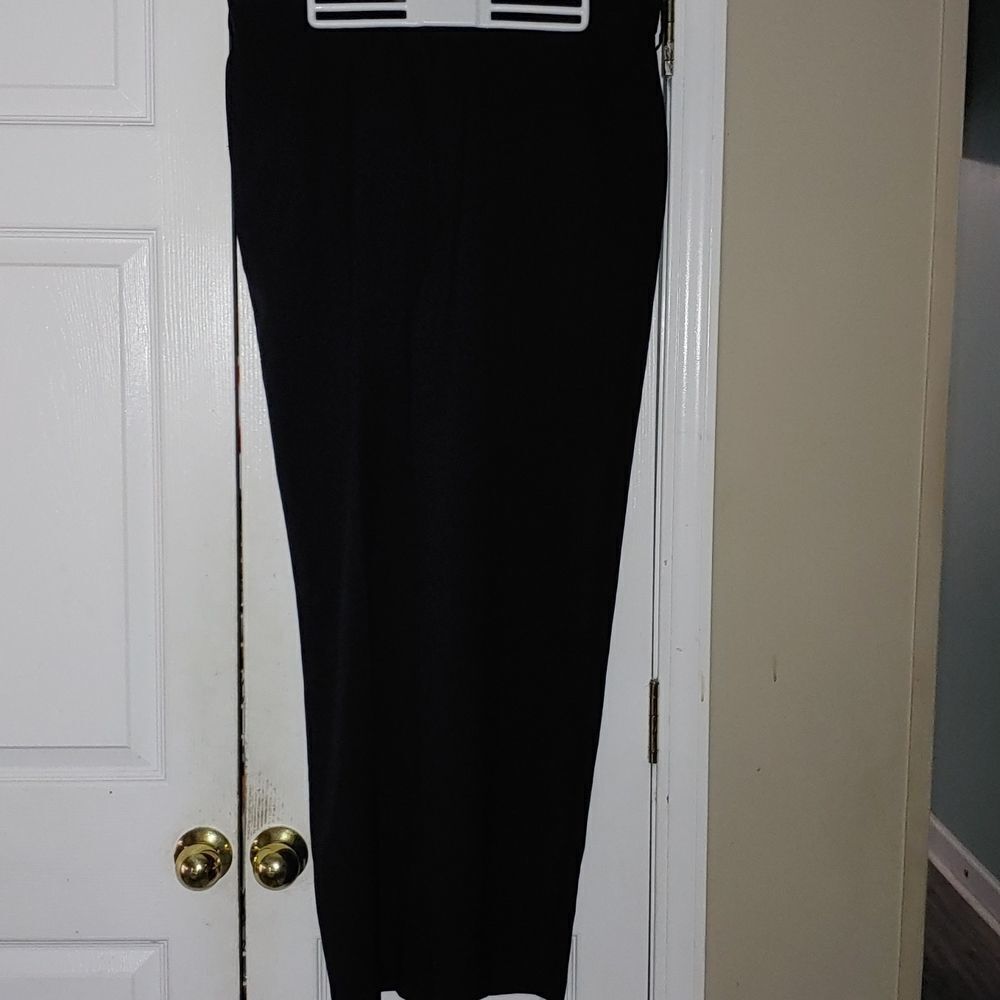 Haggar  Black classic fit  stretch elastic side panel  dress pants  Sz 36/32